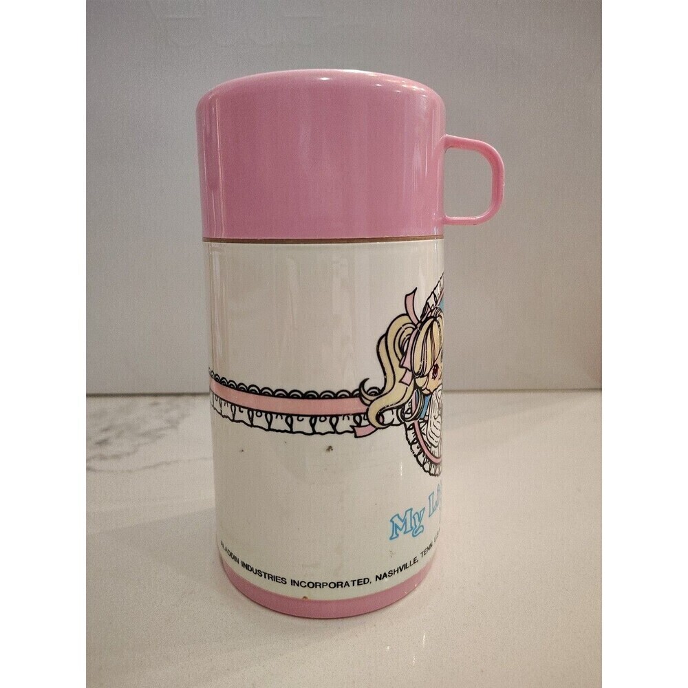 Vintage 1986 My Little Pony Aladdin Thermos for Kids Lunchbox Collectible Pink - Picture 3 of 15